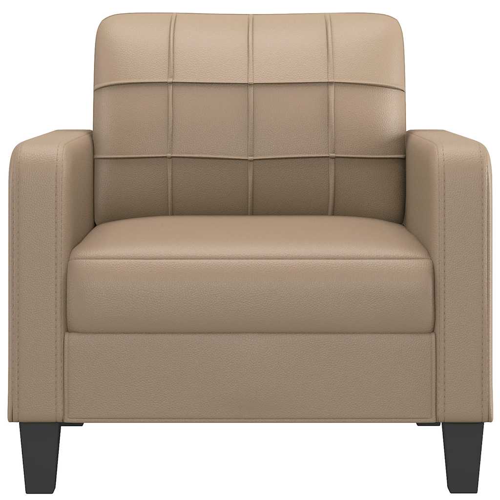 Armchair Cappuccino Brown 60 Cm Artificial Leather