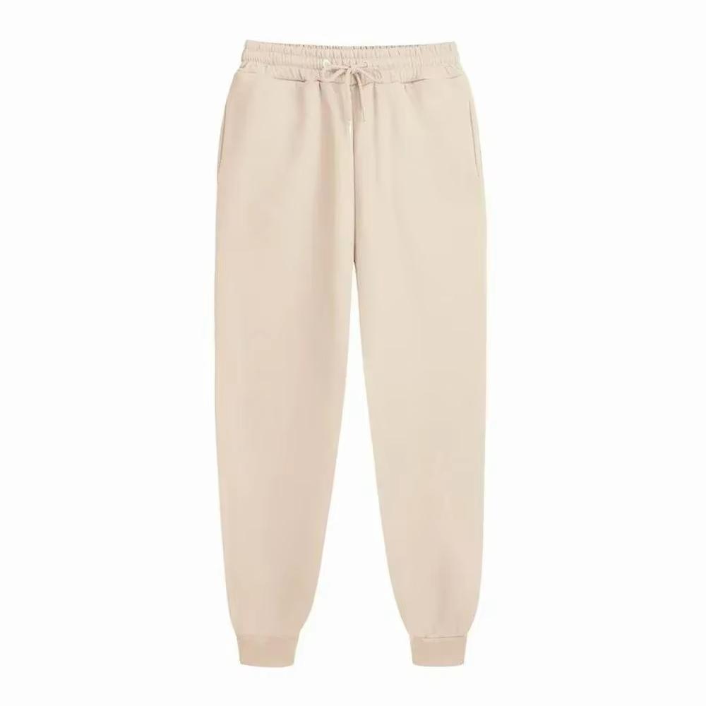 Men's Casual Sweatpants Fleece Sports Pants Unisex Fashion Solid Loose Trousers Streetwear Autumn Winter Jogging Pants