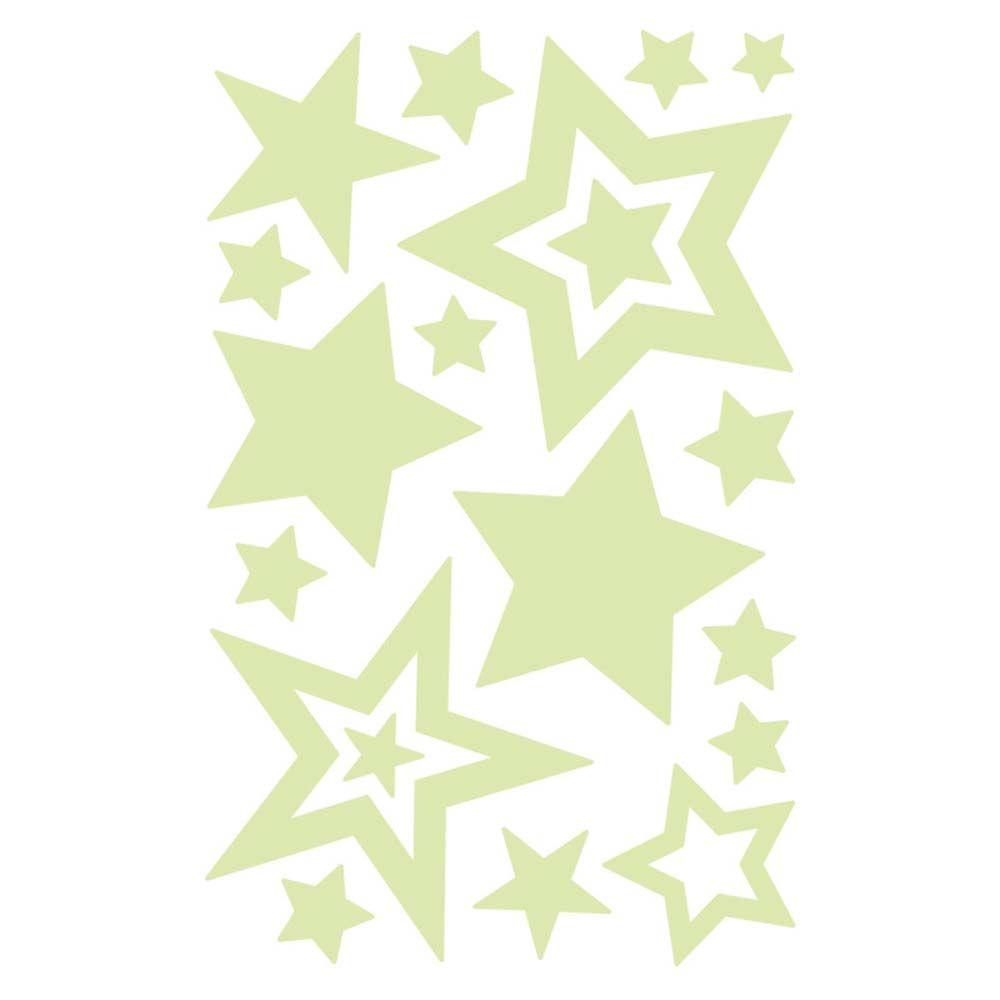 Nursery Ornament Glow In Dark 3D Luminous Decal Wall Art Fluorescent Bubble Sticker Stars Dots
