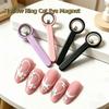 Long Handle Hollow Ring Cat Eye Magnet Black Hole Shape Nail Art Magnet DIY Nail