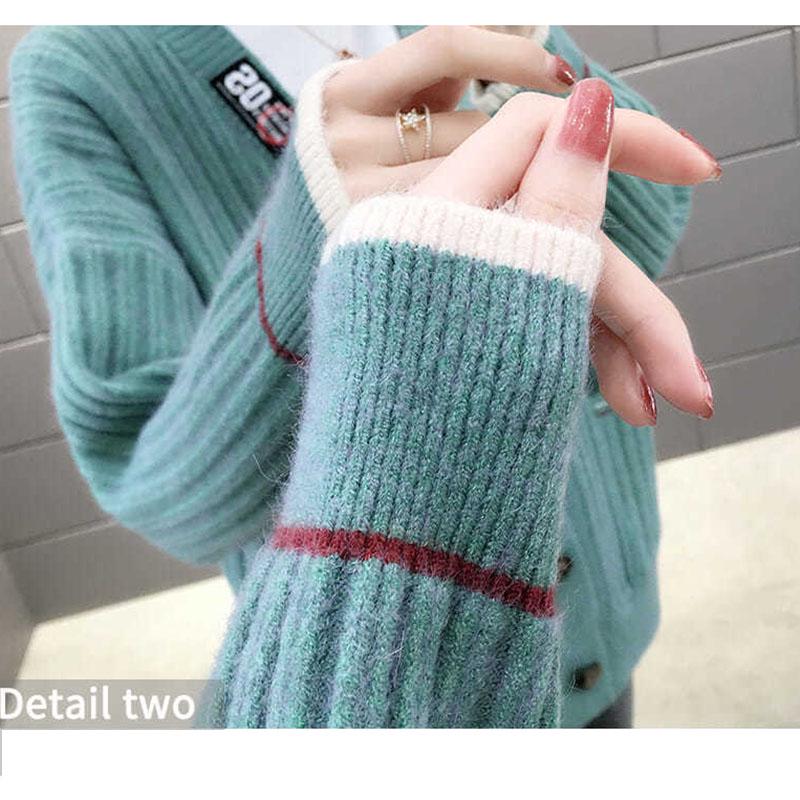 Sweter z dzianiny sweter kurtka damska netto czerwony leniwy wiatr luźny top jesień moda damska wersja koreańska