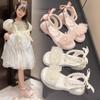 Girls' Non-slip Sandals 2025 Summer Children's Pearl Flower Princess Shoes
