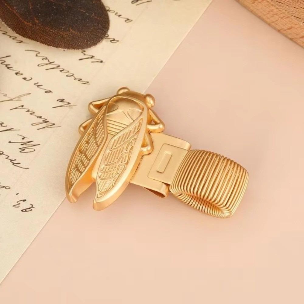 Metal Pen Loop Holder Anti-lost Metal Pen Holder Vintage Bookmark  Stationery Supplies
