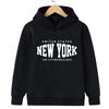 Felpe Autunno/Inverno per Ragazzi e Ragazze New York Maniche Lunghe Giubbotti Casual Minimalisti Classici Felpe con Lettere per Bambini