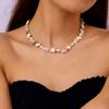 Bohemian Colorful Natural Crushed Stone Choker for Women Creative Crystal Beaded Starfish Pendant Necklace Beach Jewelry Gift