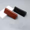 Portable PU Leather Triangle Sunglasses Box Waterproof Folding Eyewear Case Solid Color Glasses Box Women