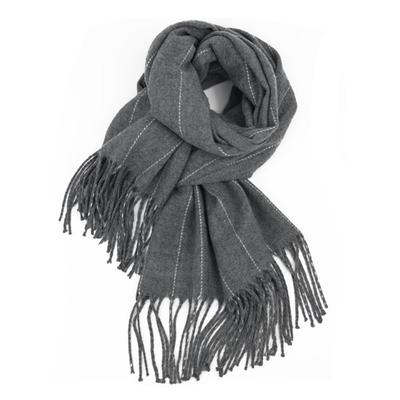 Scarf Korean Style Warm Tassel Striped Large Shawl Scarf for Men Winter New Autumn and Winter Woolen Scarf for Women
