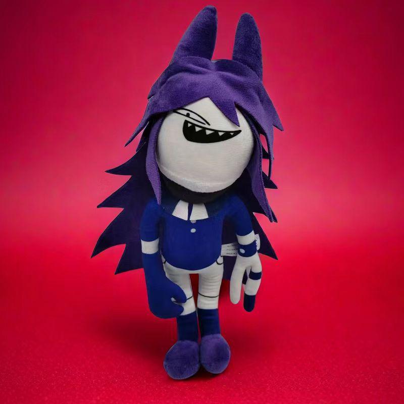 Fundamental Paper Education FPE Plush Doll Purple Wolf White Hair A+ Student Soft Stuffed Toy Game Character Gift For Fans Collectible Decor Present