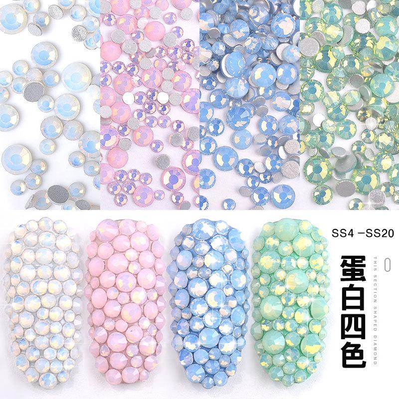 Nail Art Jewelry Flat Bottom Drill Nail Drill Guomao A Diamond Snow Protein, Glass Crystal Diamond Color Diamond Small Diamond Zircon Accessories
