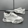 Herrenschuhe Sommer neu atmungsaktives Mesh Sport Freizeitschuhe Innenhöhe erhöht bedruckte Buchstaben Dad Shoes