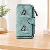 Cat themed long zipper wallet large capacity card holder unisex clutch bag stylish zippered coin purse suitable for daily use perfect gift for