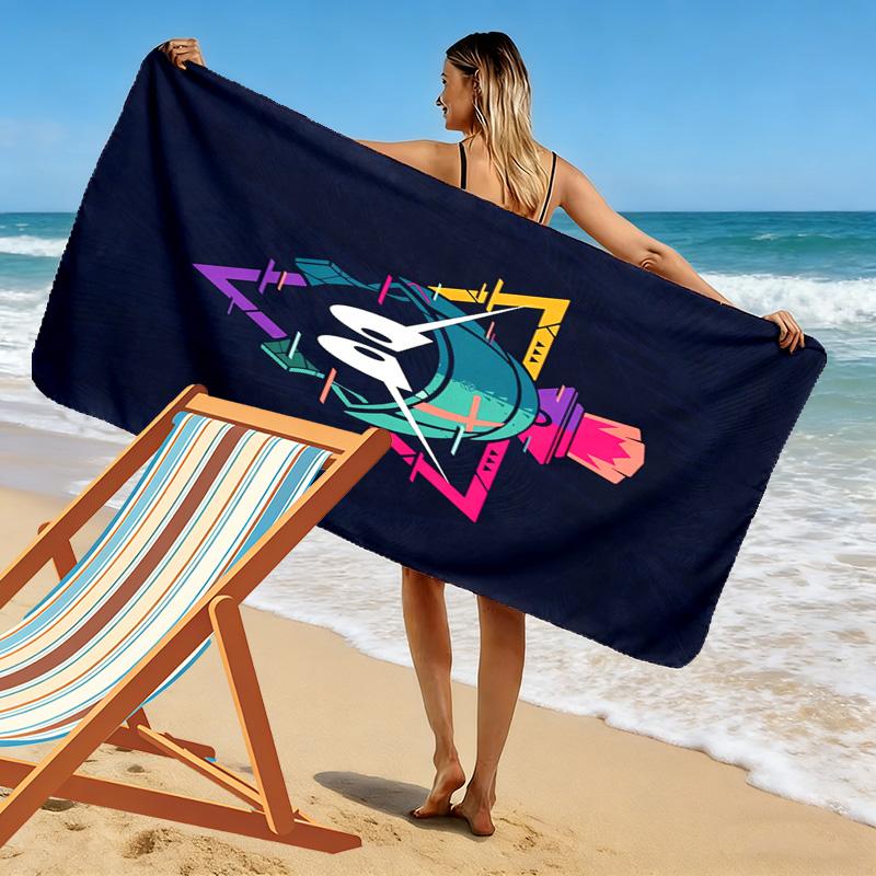 Marvin Martian DJ Funk Beach Towel Portable for Travel Soft Quick-drying Swim Towel Outdoor Pool Towel Seaside Beach Beach Towel