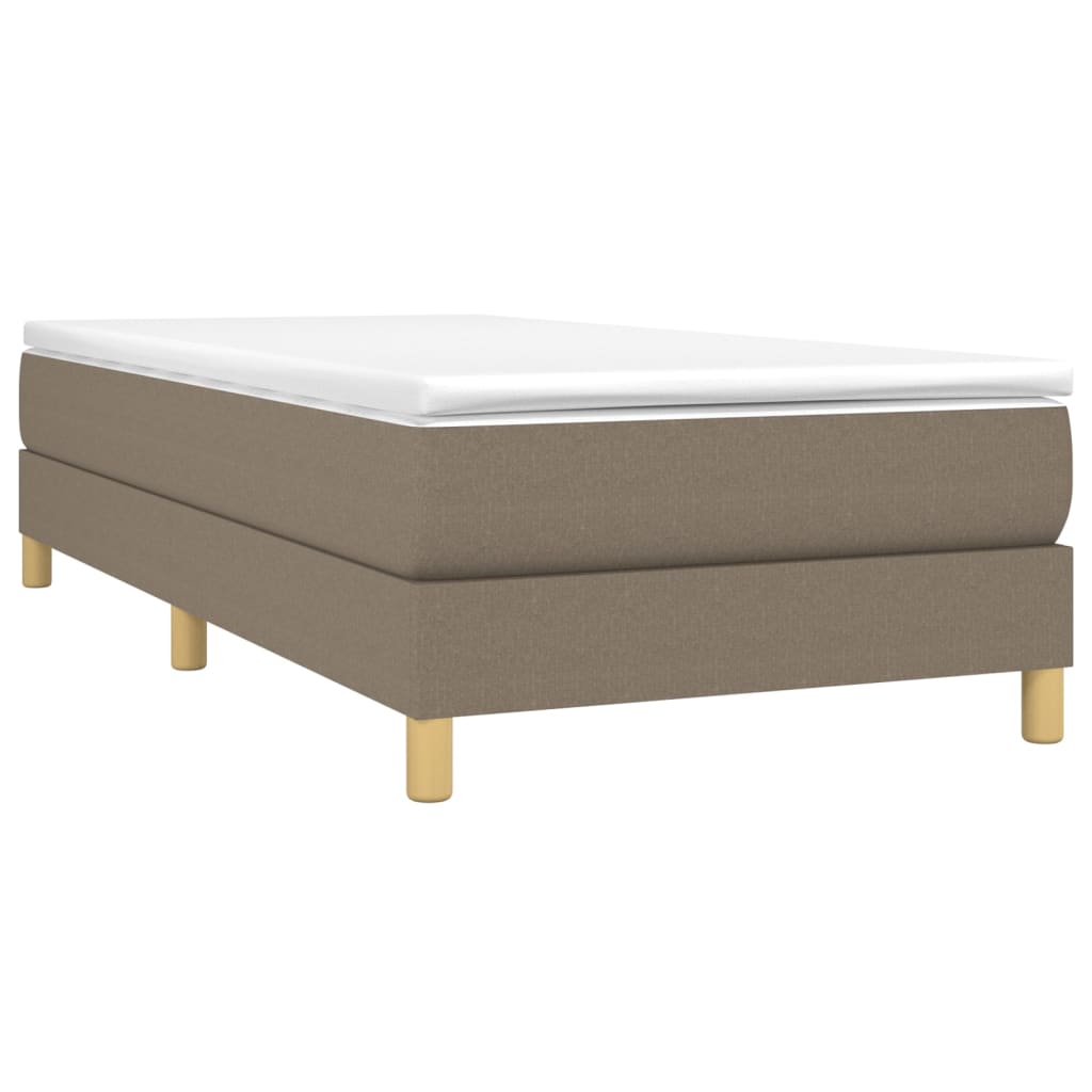 Vidaxl Bedframe Zonder Matras, Taupe, 100X200 Cm, Gestoffeerd