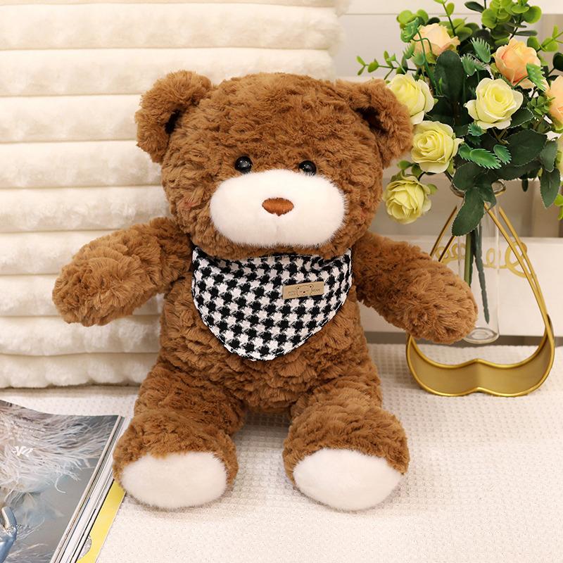 Cute Cute Scarf Bear Teddy Bear Doll Plush Toy Hug Bear Doll Children Soothing Doll