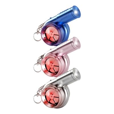Simulation Turbocharging Keychain with Light and Sound Pendant Charm for Night Visibility and Interactive Play