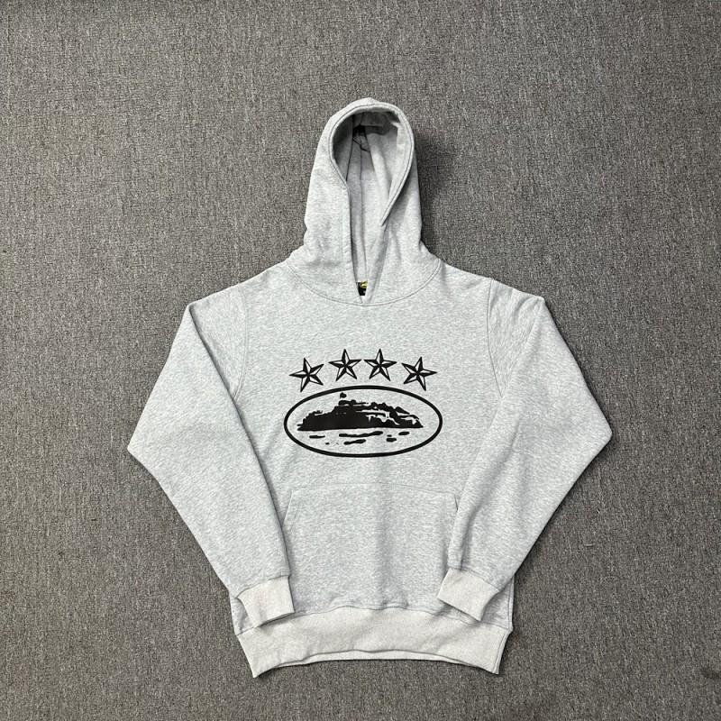 Corteiz Vintage Star Print Oversized Hoodie Jogger Set Men Streetwear Casual Outfit