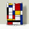 Artiest P-Piet Mondriaan Plaid Lichtgewicht 240g Flanellen Deken Zacht Huidvriendelijk voor Zomerse Koelte