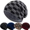 Neue Unisex Lässige Wintermütze Zweifarbiges Gitterdesign Beanie Mützen Für Männer Frauen Lässige Dekoration Winter Ski Gestrickte Mützen