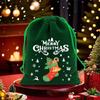 10pcs Merry Christmas Velvet Bags Green Drawstring Pouch Candy Gift Bag Jewelry Packaging Bags Xmas New Year Party Supplies
