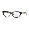 Greca Elegant and Simple Acetate Cat Eye Optical Glasses Unisex Couple Style O3383F-OGB154-ONUL-Black+Gold 54-Glasses Case