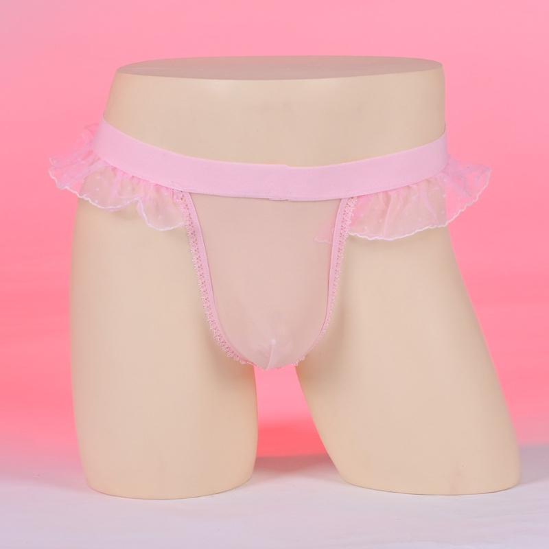 Sexy Mens Underwear Breathable Erotic Lingerie Lace Temptatio Open Back Underpants T-Back Briefs Mens Thongs And G String