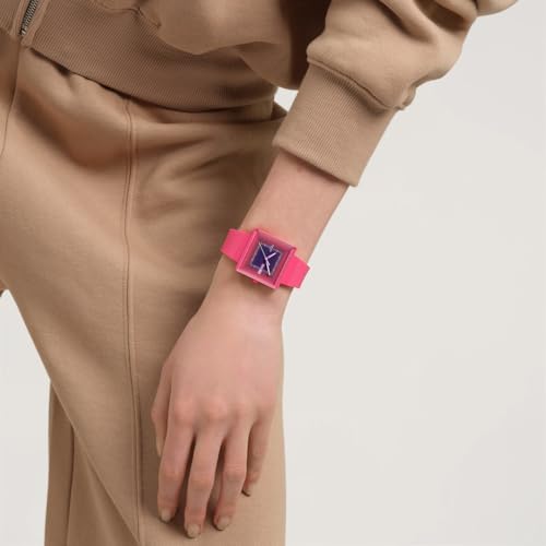 Swatch Square Bioceramic Squarely Berry Watch, SO34R700, Unisex