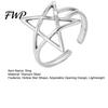 Hollow Star Shape Finger Ring Thumb Adjustable Opening Design Titanium Steel Band Versatile Jewelry Gift