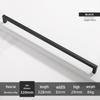 Square Bright Gold & Silver Kitchen Cabinet Handle - Modern Minimalist Black Aluminum Alloy Drawer & Wardrobe Handle