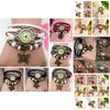Stylish Retro Wristwatch With Fashionable Leather Wrap Bracelet For Women And Kids