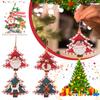 Weihnachtsbaum-Dekorationen, Weihnachtsmann, Schneemann, Elch, Pferd, Mini-Weihnachtsdekor-Anhänger, niedlicher Holz-Dekor-Weihnachtsbaum-Anhänger