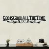 Metal Wall Art God Is Good All The Time Elegant Swirl Design Religious Home Decor Spiritual Gift