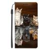 Leather Flip Case For Samsung Galaxy A37 A57 5G Phone Full Cover Wallet Book Funda Bag For Samsung A57 SamsungA57 Cat Wolf funda