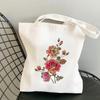 Frauen süße Kawaii Leinwand Umhängetasche Cartoon Print Damen Einkaufstaschen einfache Lebensmittel Handtaschen Tote Bücher Handtasche