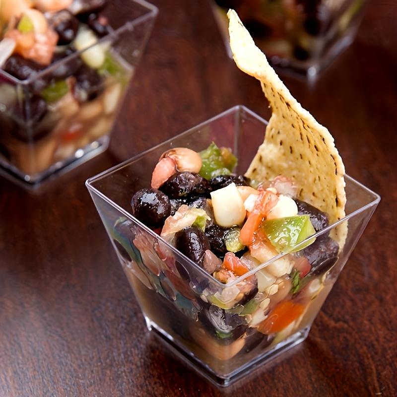 50pcs Mousse Cups: Dessert Spoon and Cup, Suitable for Birthdays, Weddings and Festive Parties - Hand Wash Only