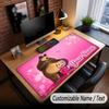 Custom Name Text Big Mouse Pad,Masha and the Bear Soft Non Slip Extended Desk Mat For Home Office