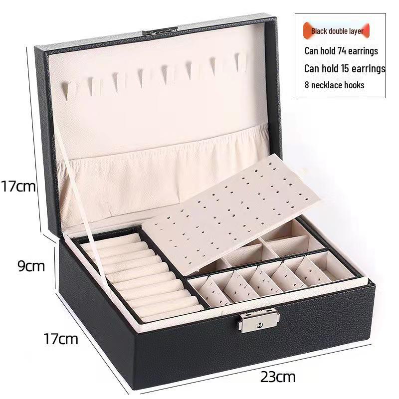 Luxury Multi-Layer Jewelry Storage Box for Rings and Necklaces