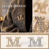 Versatile Letter M Brooch with Rhinestones for Suit Jacket, Fashion Pin
