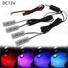 1-4LED Ambient Light, Car Interior Floor Light, Connected To ACC Power Supply 12V RED WHITE 6000K BLUE YELLOW GREEN PINK