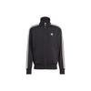 Originals Kleeblatt-Logo Bestickt Gestreifter Besatz Stehkragen Jacke Herren Jacken Schwarz IA6340