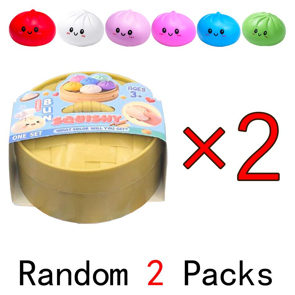 Knoedel Squishies Knoedel Druk Schattig Kleurrijk Broodje Speelgoed Hoge Rijzing Stressverlichting Fidget Speelgoed Voor Kinderen Volwassenen Angstverlichting Cadeau