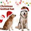 Christmas Hat for Dog Hat Soft Knitted Fabric Warm Weather Pet Hat For Holiday Outfits And Outdoor Tasks