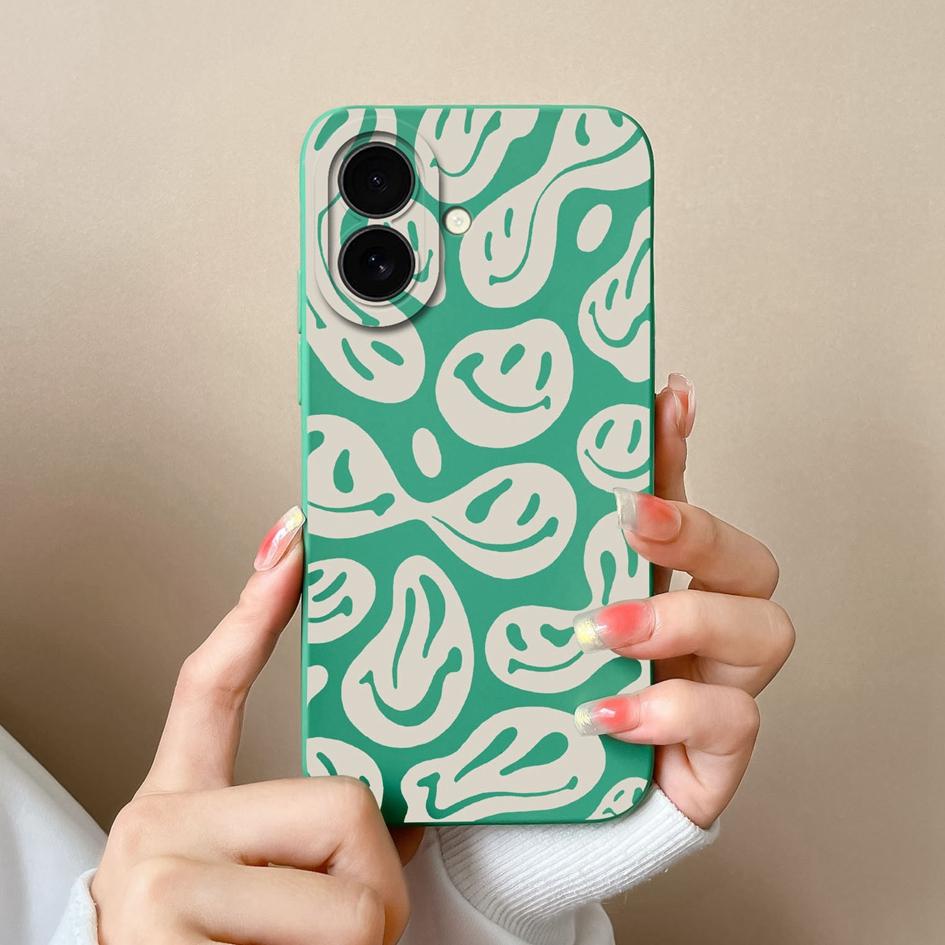 For Apple iPhone 16 Pro 16promax 16plus Cover Cases Fashion Popular Labels Ultrathin Liquid Silicone Super Shockproof Housing For iPhone Bumper Shell
