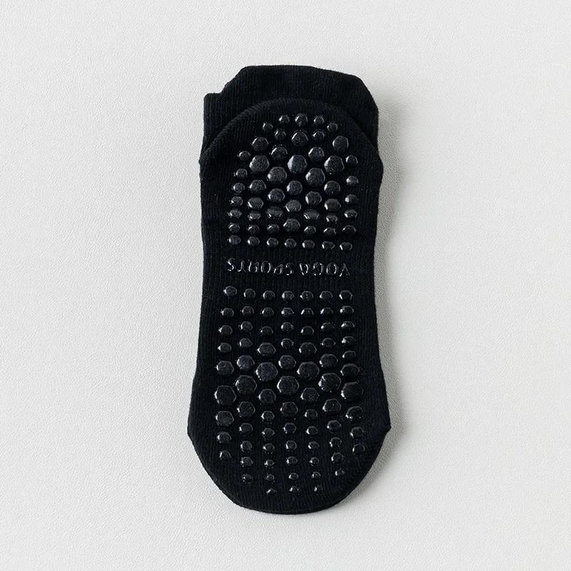 Solid Color Yoga Socks Women Cotton Thin Mesh Breathable Low Cut Short Socks Silicone Non-slip Ballet Pilates Dance Sports Sock