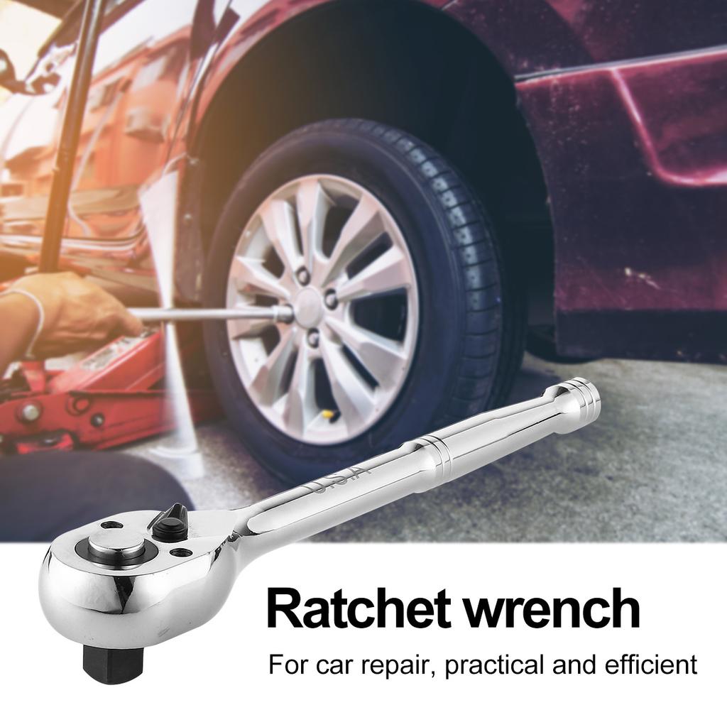 72 Teeth -V Ratchet Wrench Quick Release Socket Spanner Repair Tool Hard Durable for Home and Emergency Use Socket Wrench