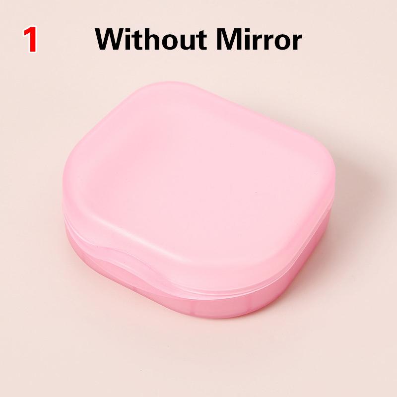 Denture Storage Box Elderly Portable False Teeth Box Invisible Braces Orthodontic Retainer Case With Cover Dustproof Container