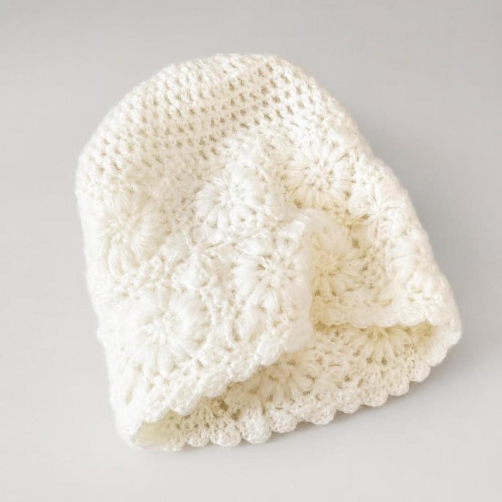 Hollow Mesh Knitted Hat Handmade Crochet Skullies Cap Retro Bucket Hat For Women