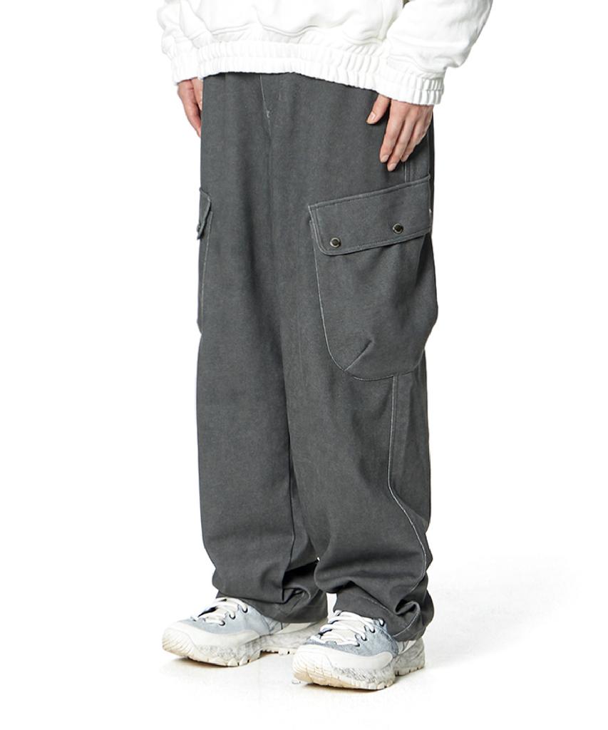 Loghideumatin Side Big Pocket Cargo Pants (Washed Gray)