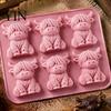 Decorative Ice Cubes for Drinks 3D Highland Cow Mold, 6 Cavity Food Grade Silicone Thickened Durable Mold Cube Tray, Non Stick Flexible Whiskey