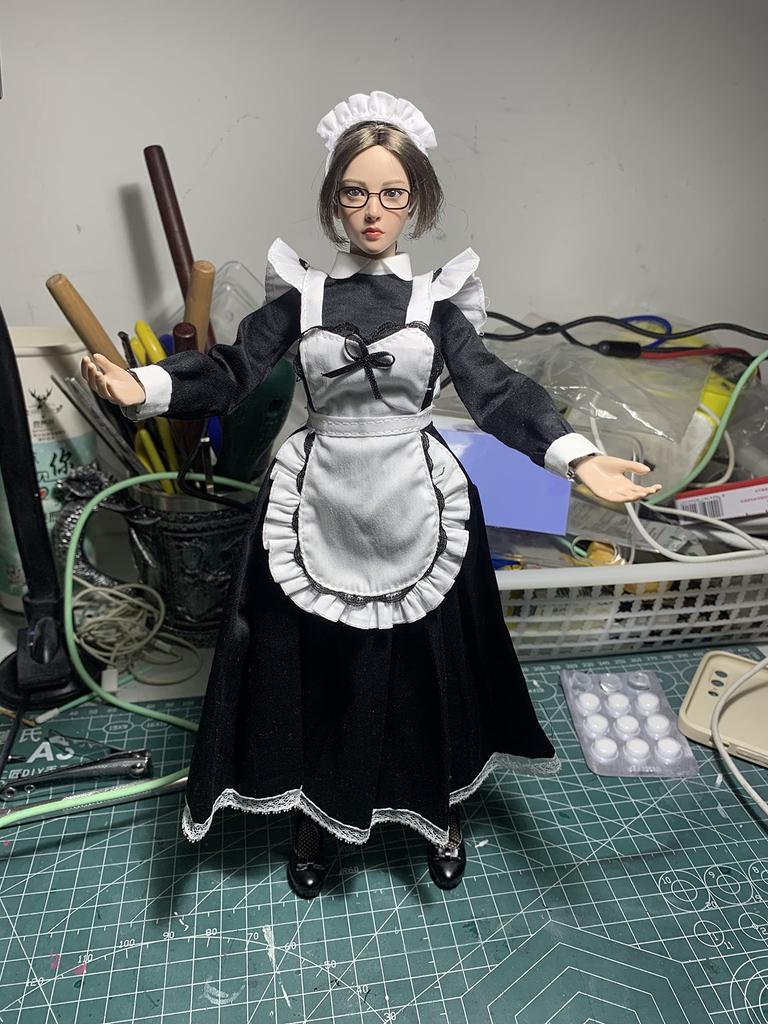 Toy Hobby Scale Figure for TBLeague Body Black Frame Glasses for Female College Office Not [TOYBARJAPAN] 1/6 accessories/Suitable Students, Ladies,