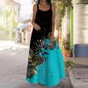 Women's Slip Dress Maxi Long Dress Rose Red Flowers Print Dress Spring & Summer Leisure Vacation